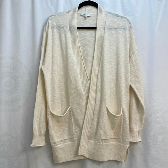 Madewell Bradley Open Front Cream Cardigan - Picture 2 of 6